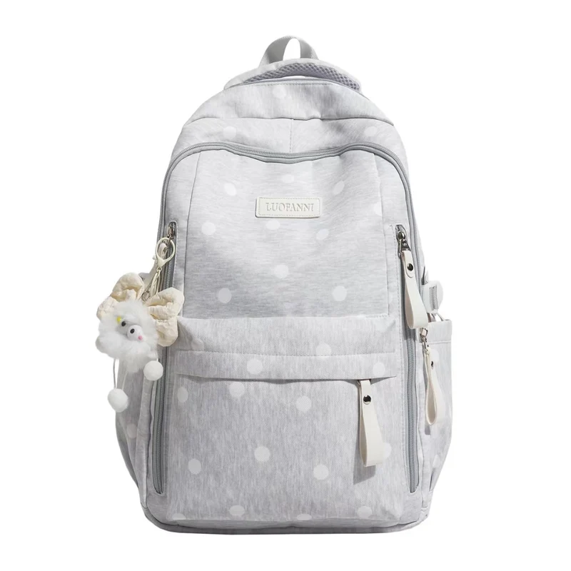 Polka-Dot-Rucksack mit vielen Fächern Skanto