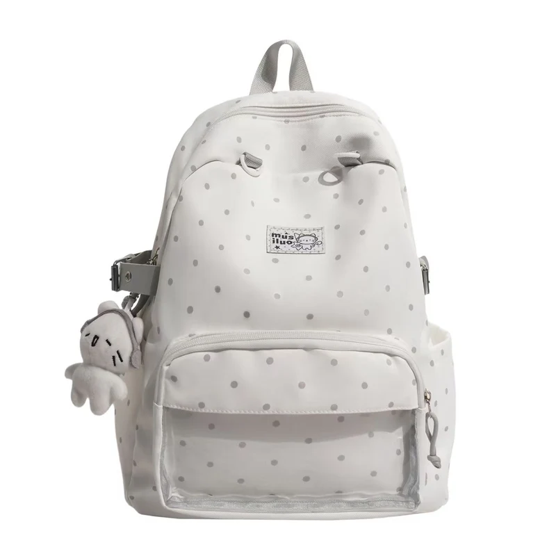 Rucksack mit gestickten Polka Dots Skanto