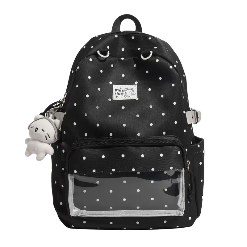 Rucksack mit gestickten Polka Dots Skanto