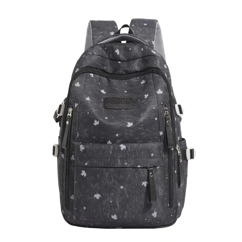 Rucksack Skanto mit Blumenprint und mehreren Fächern