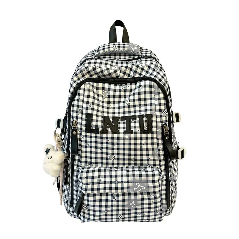 Stilvoller karierter Rucksack Skanto
