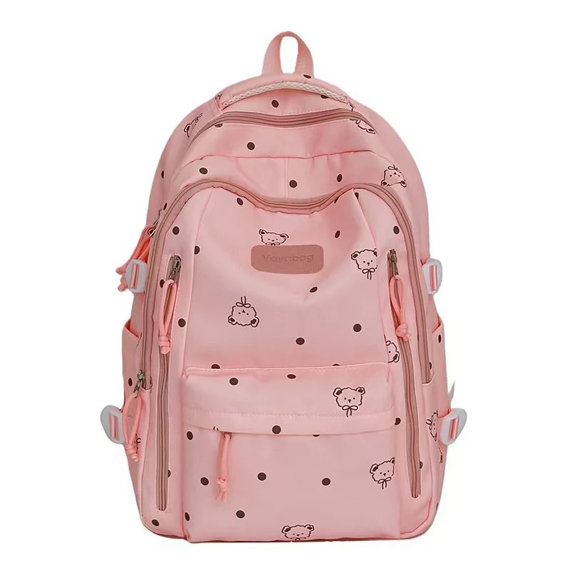 Niedlicher Polka-Dot-Rucksack Skanto