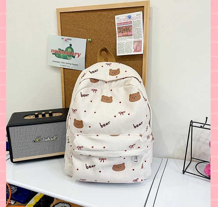 Niedlicher Rucksack mit Bären-Print Skanto