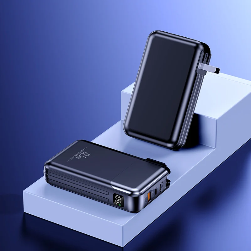 Hochleistungs-Powerbank mit integriertem Schnellladegerät Skanto
