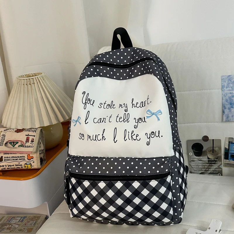 Charmanter Rucksack mit Baumwoll-Print Skanto