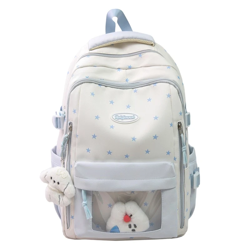 Rucksack mit mehreren Fächern und Charakter-Motiv Skanto