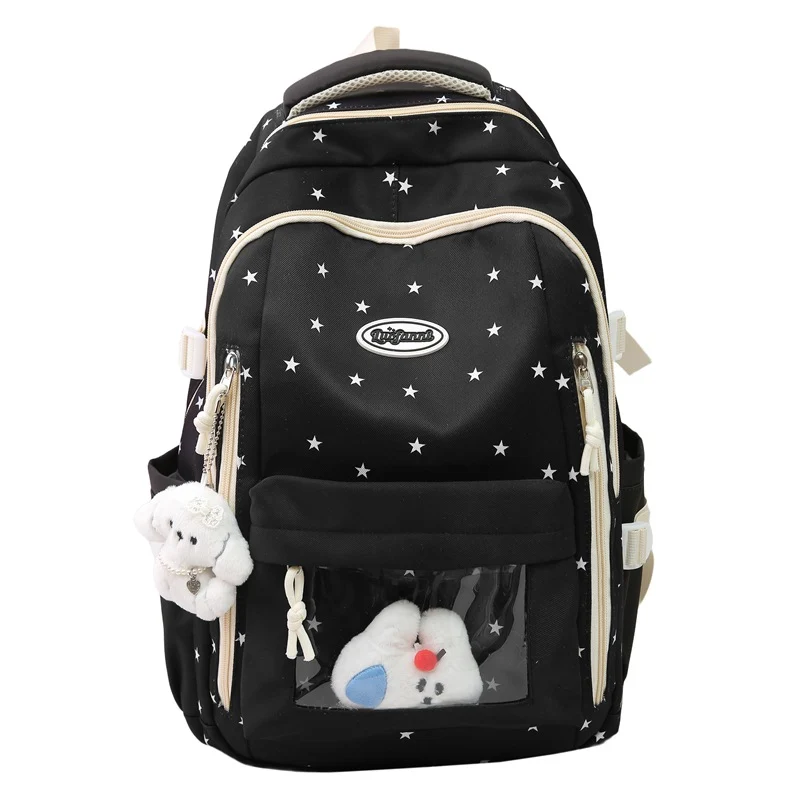 Rucksack mit mehreren Fächern und Charakter-Motiv Skanto