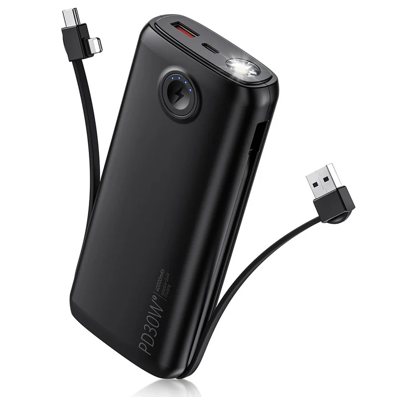 Tragbare Powerbank mit LED-Display und leistungsstarker Schnellladefunktion Skanto