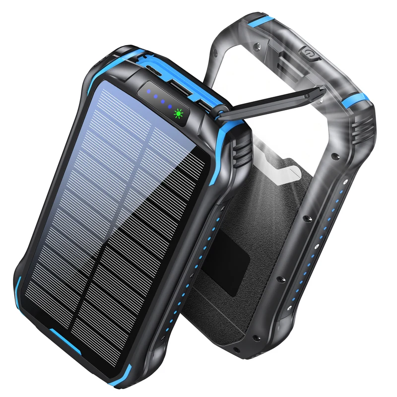 Solar Powerbank mit wasserdichtem Gehäuse und SOS-Funktion Skanto