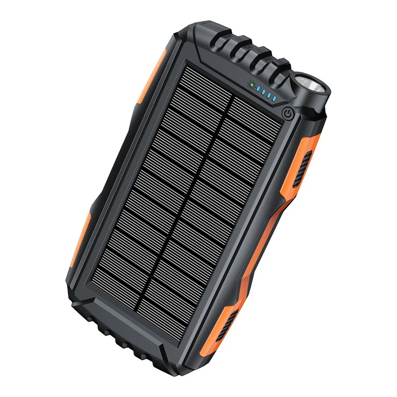 Robuste Solar-Powerbank mit LED-Taschenlampe Skanto