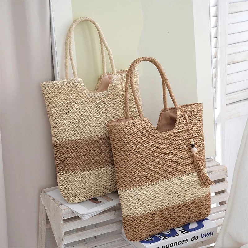 Stylische Handtasche aus gewebtem Material Skanto
