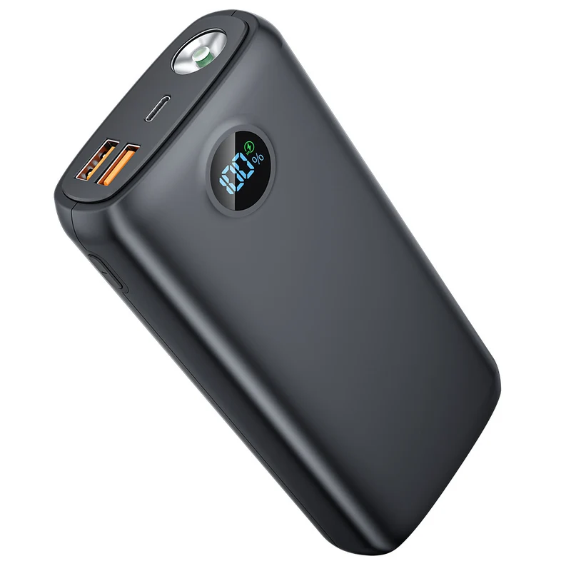 Powerbank mit integrierter LED-Taschenlampe und digitalem Display Skanto