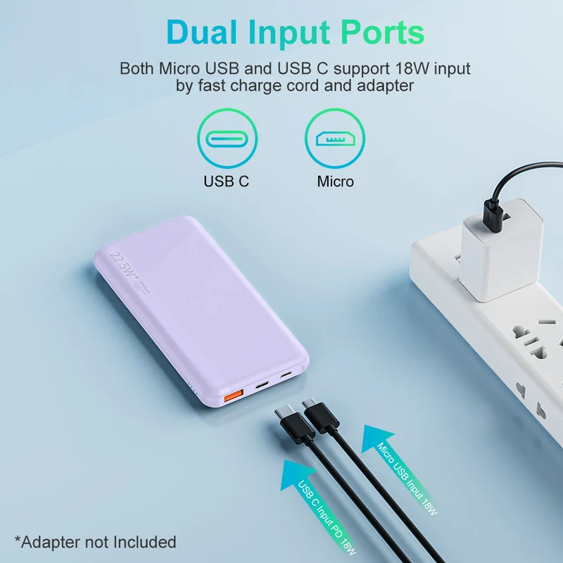 Hochleistungs-Powerbank mit USB-C und Schnellladefunktion Skanto