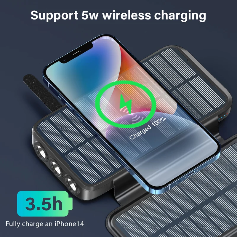 Solar-Powerbank mit LED-Leuchten Skanto