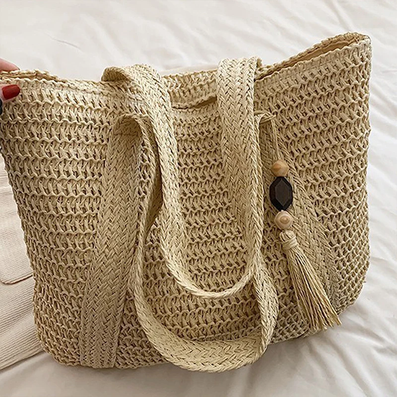 Handgemachte Strandtasche aus hochwertigem Naturmaterial Skanto