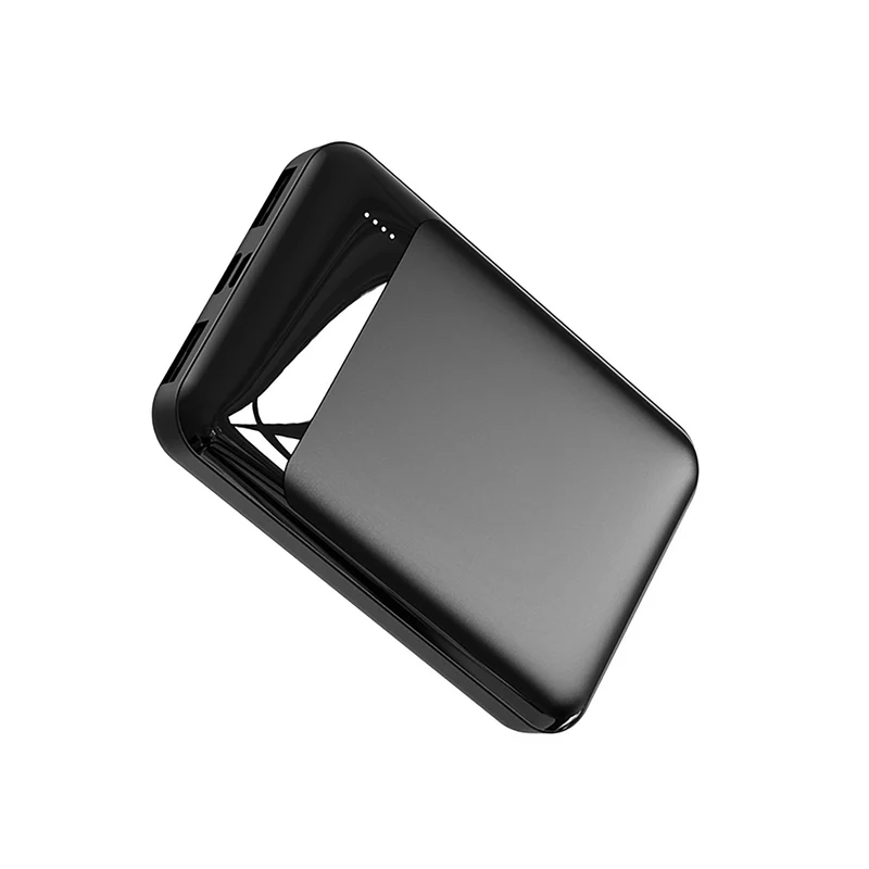 Schlanke Powerbank mit mehreren Ladeanschlüssen und LED-Display Skanto