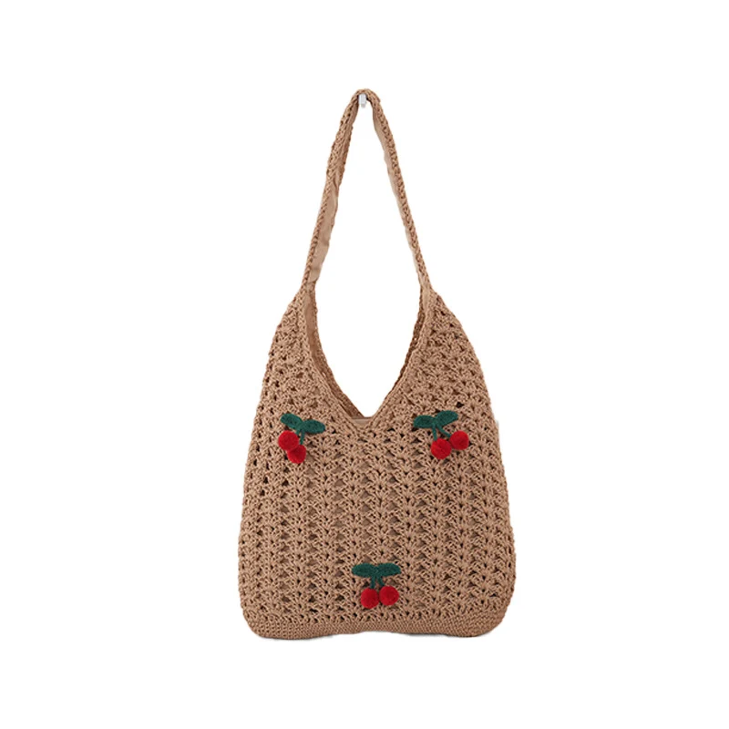 Handgemachte Baumwoll-Einkaufstasche mit fruchtigem Design Skanto