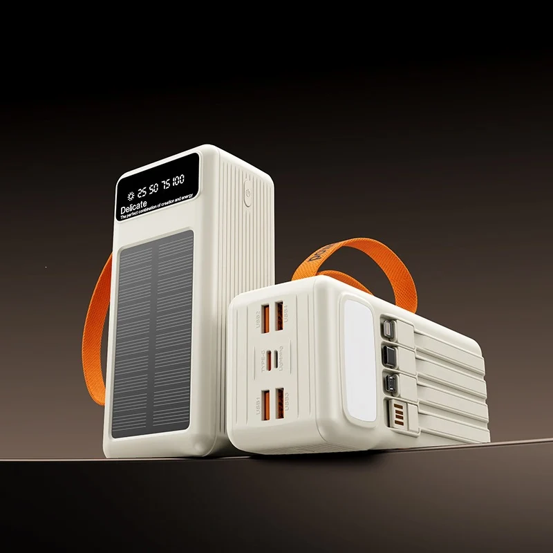 Multifunktionale Solar-Powerbank mit digitaler Ladeanzeige Skanto