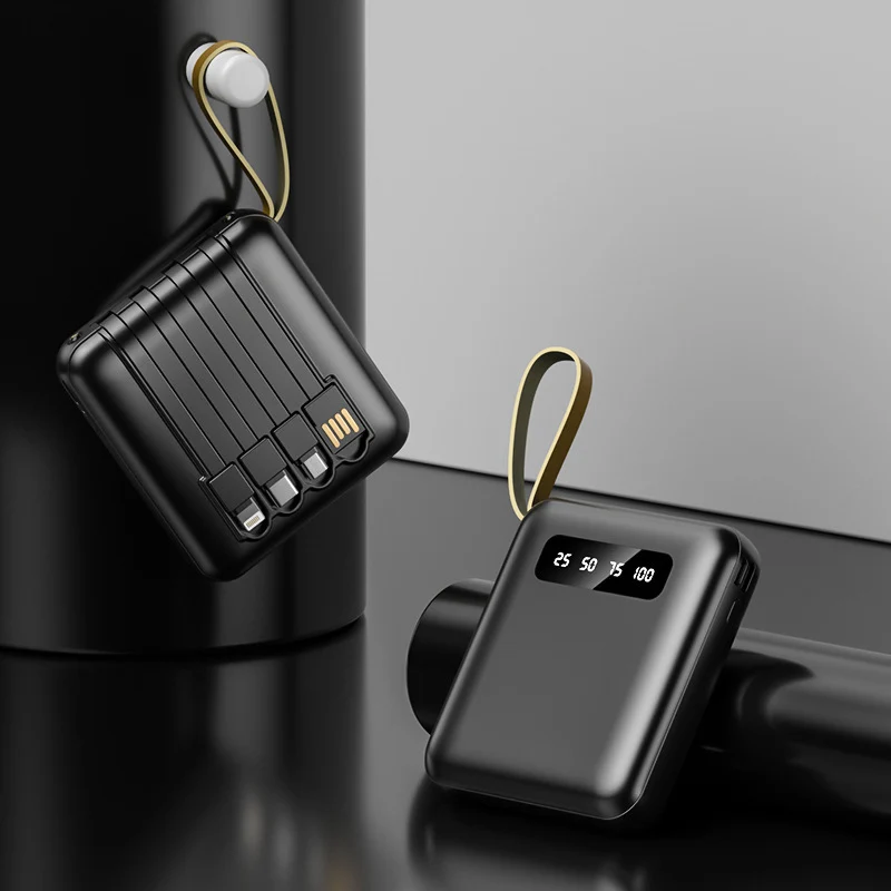 Multifunktionale Powerbank mit integriertem Kabelsystem Skanto