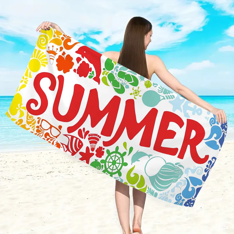 Großes Strandtuch mit farbenfrohem Schmetterlingsdesign Skanto