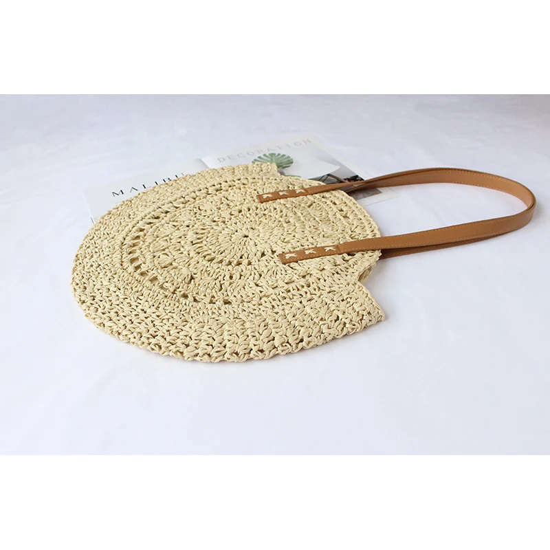 Runde gewebte Strandtasche Skanto
