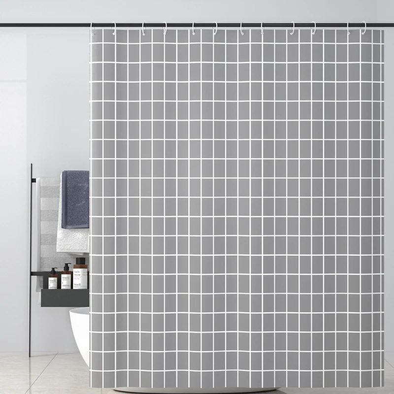 Moderner geometrischer Duschvorhang Skanto