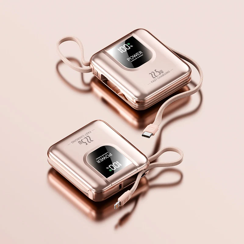 Tragbare Powerbank mit Schnellladefunktion und Digitalanzeige Skanto