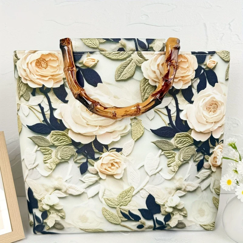 Strandtasche mit Bambusgriff Skanto