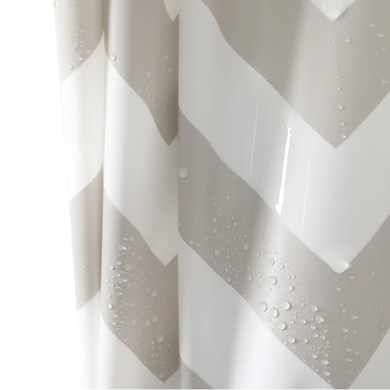 Wasserabweisender Duschvorhang mit Chevron-Muster Skanto