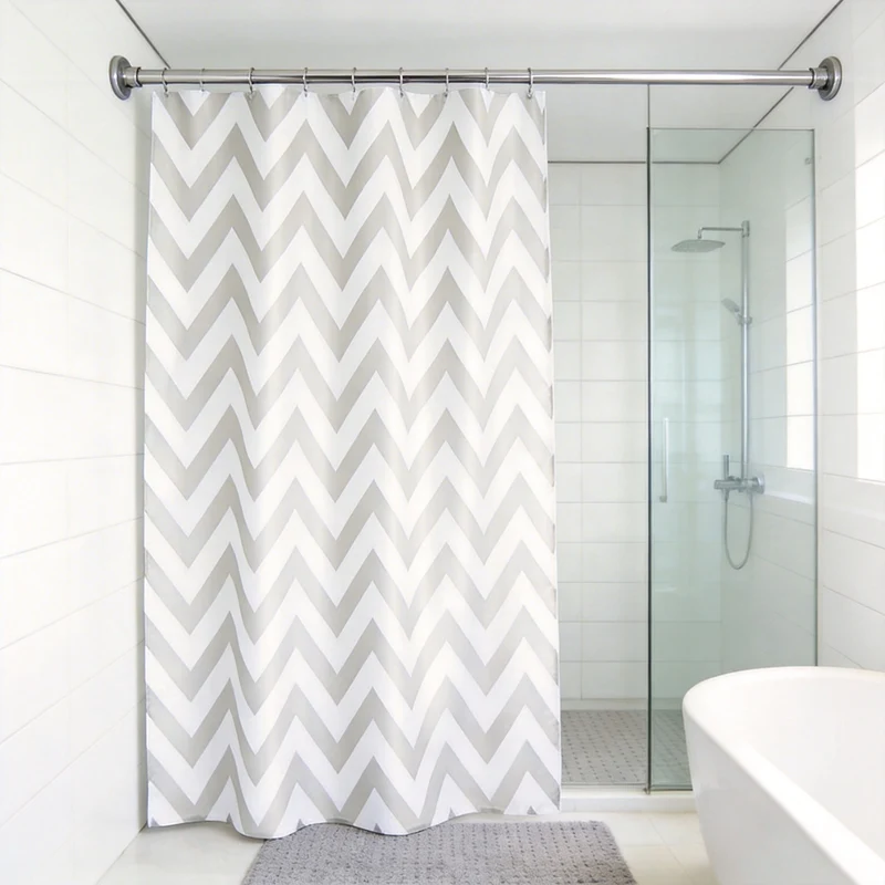 Duschvorhang mit Chevron-Muster Skanto