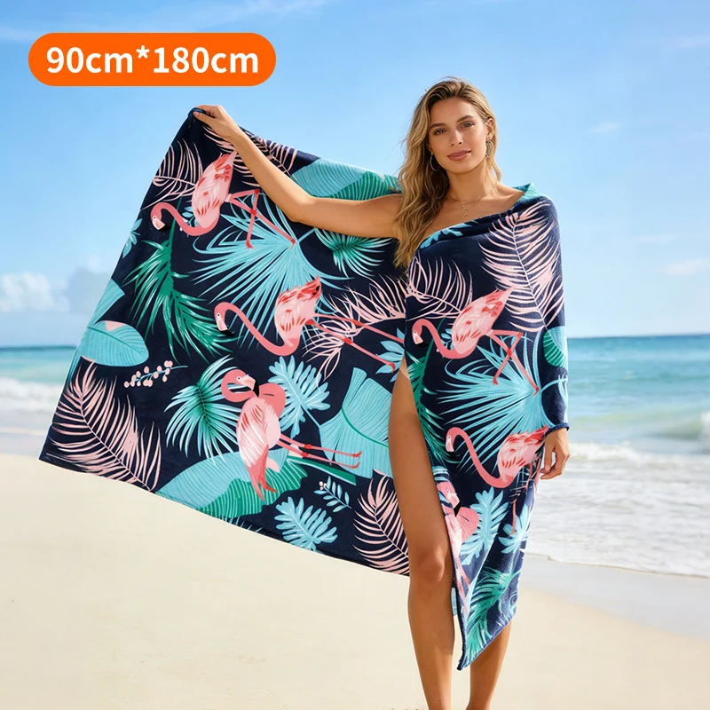 Strandtuch mit tropischem Flamingo-Muster Skanto