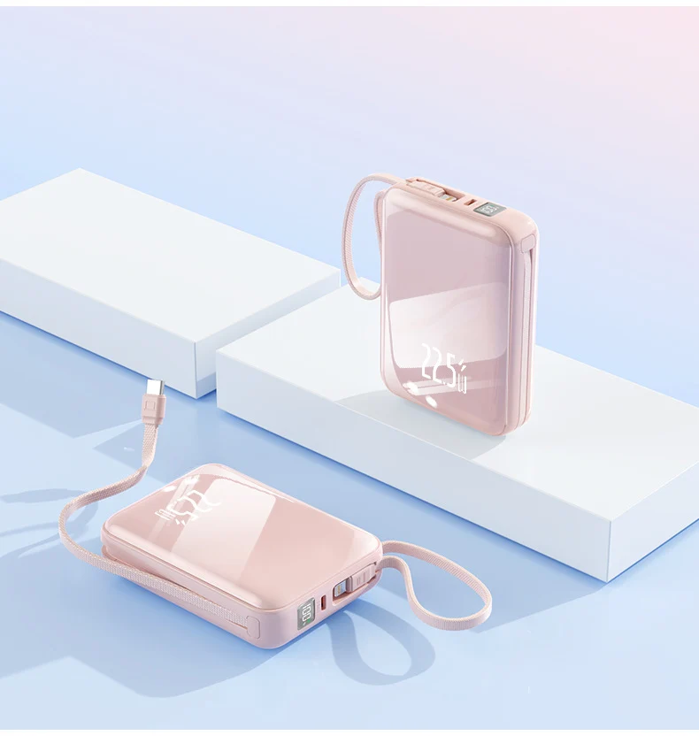 Tragbare Powerbank mit LED-Anzeige und Schnellladefunktion Skanto