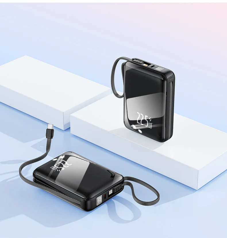 Tragbare Powerbank mit LED-Anzeige und Schnellladefunktion Skanto