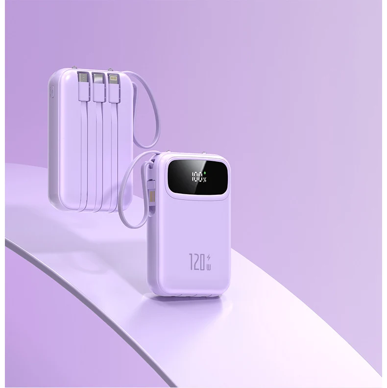 Tragbare Powerbank mit integriertem Multi-Kabel Skanto