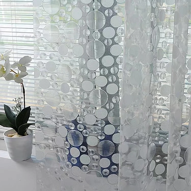 Moderner transparenter Duschvorhang Skanto mit Tupfen