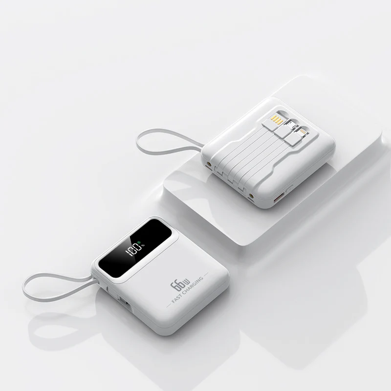 Kompakte Powerbank mit Schnellladefunktion und digitalem Batteriestatus Skanto