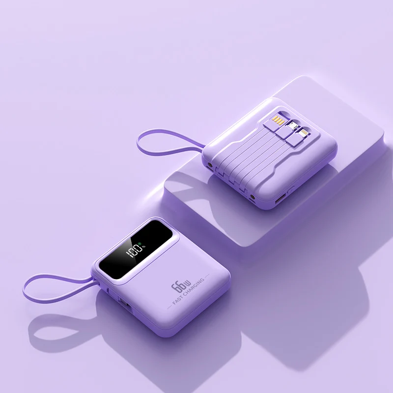 Kompakte Powerbank mit Schnellladefunktion und digitalem Batteriestatus Skanto