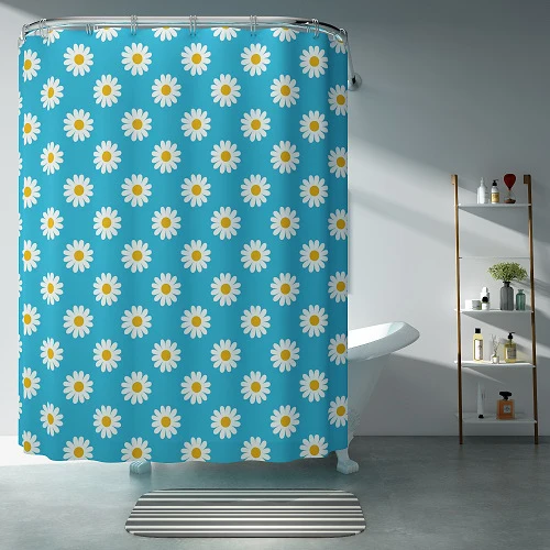 Duschvorhang Skanto mit Blumenmuster
