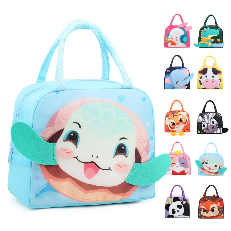 Isolierte Kinderhandtasche mit niedlichem Hasen-Motiv Skanto