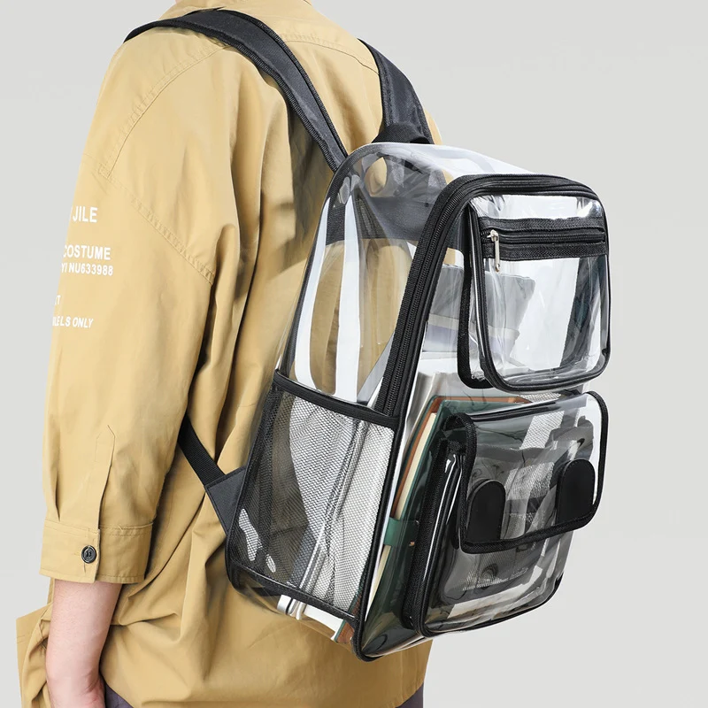 Transparenter Rucksack mit mehreren Taschen Skanto