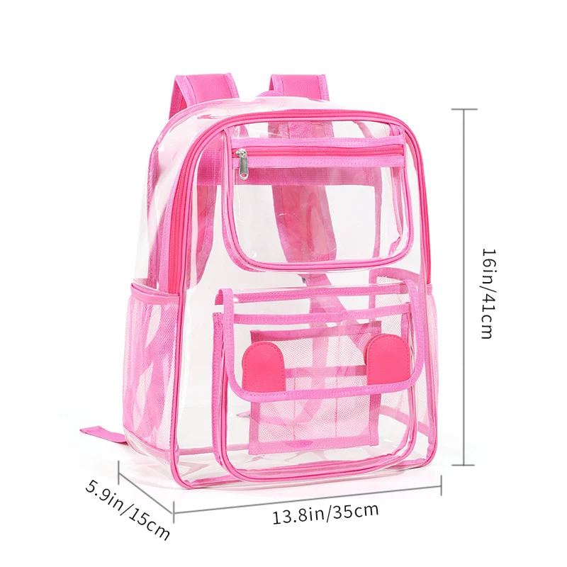 Transparenter Rucksack mit mehreren Taschen Skanto