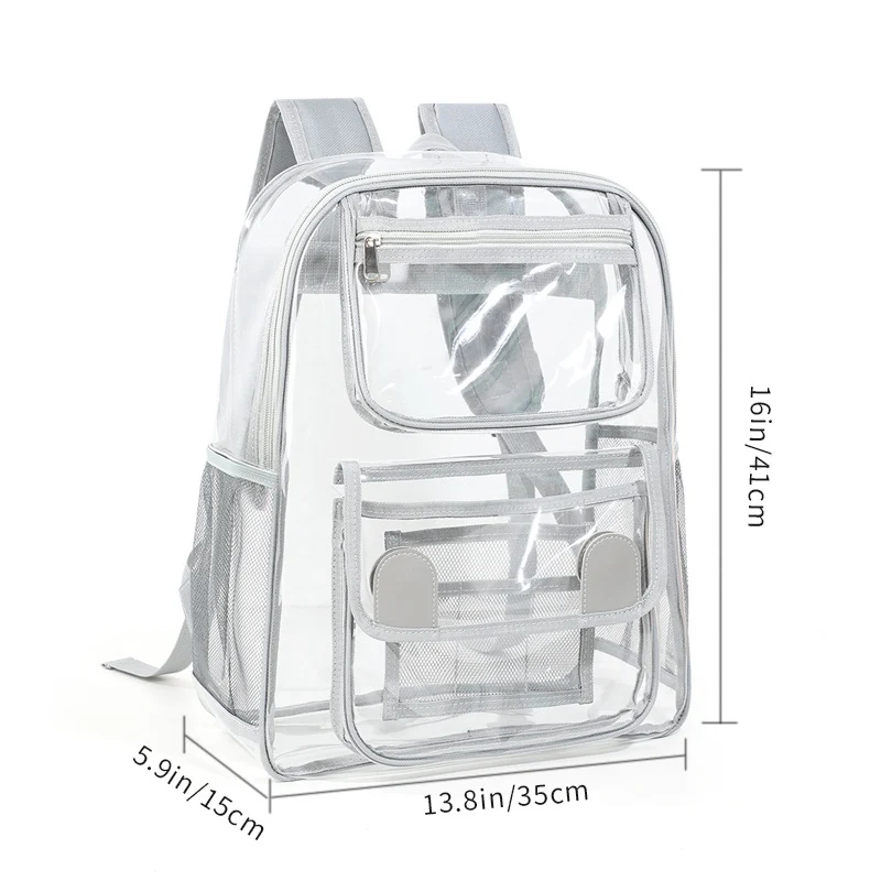 Transparenter Rucksack mit mehreren Taschen Skanto
