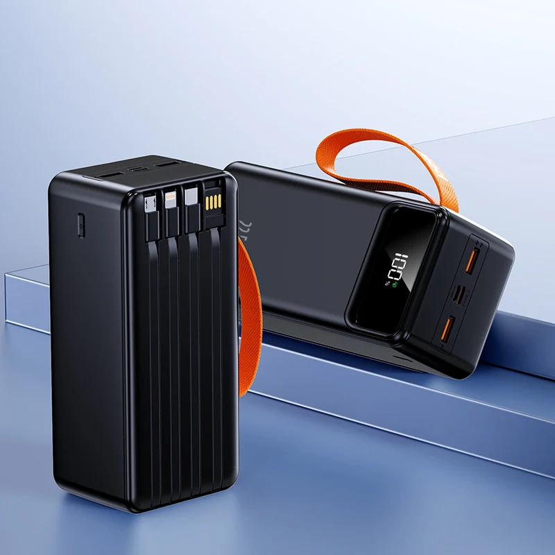 Hochleistungs-Powerbank mit integriertem Kabelaufroller Skanto