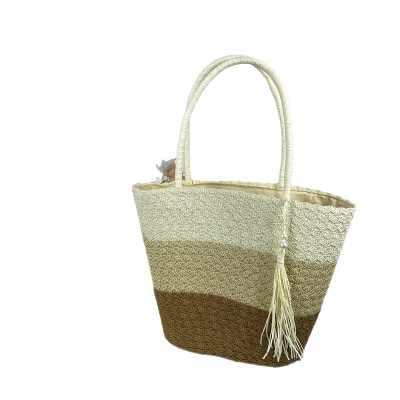 Trendige geflochtene Strandtasche Skanto