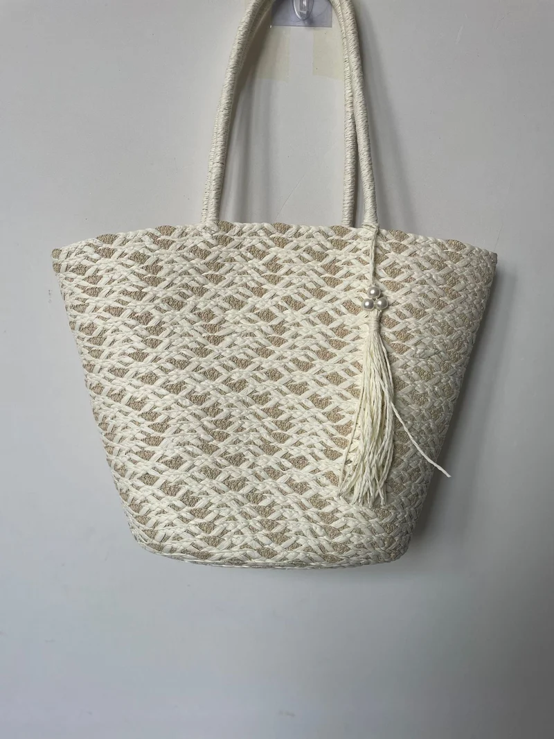 Trendige geflochtene Strandtasche Skanto