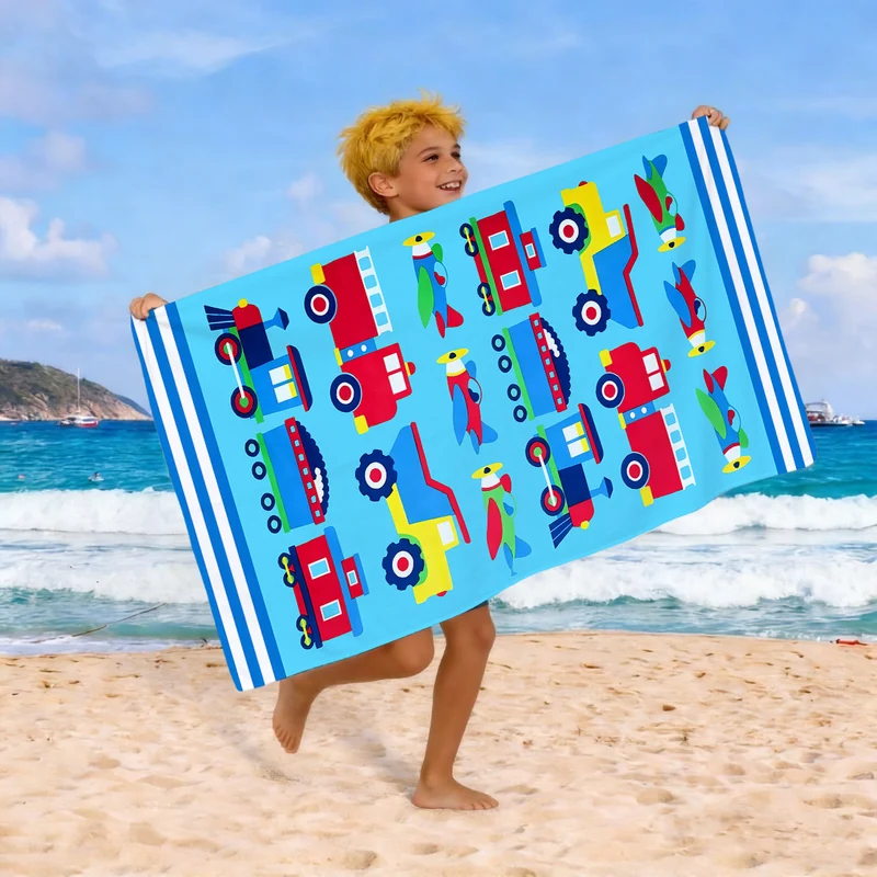 Strandtuch mit buntem Pferdemotiv Skanto