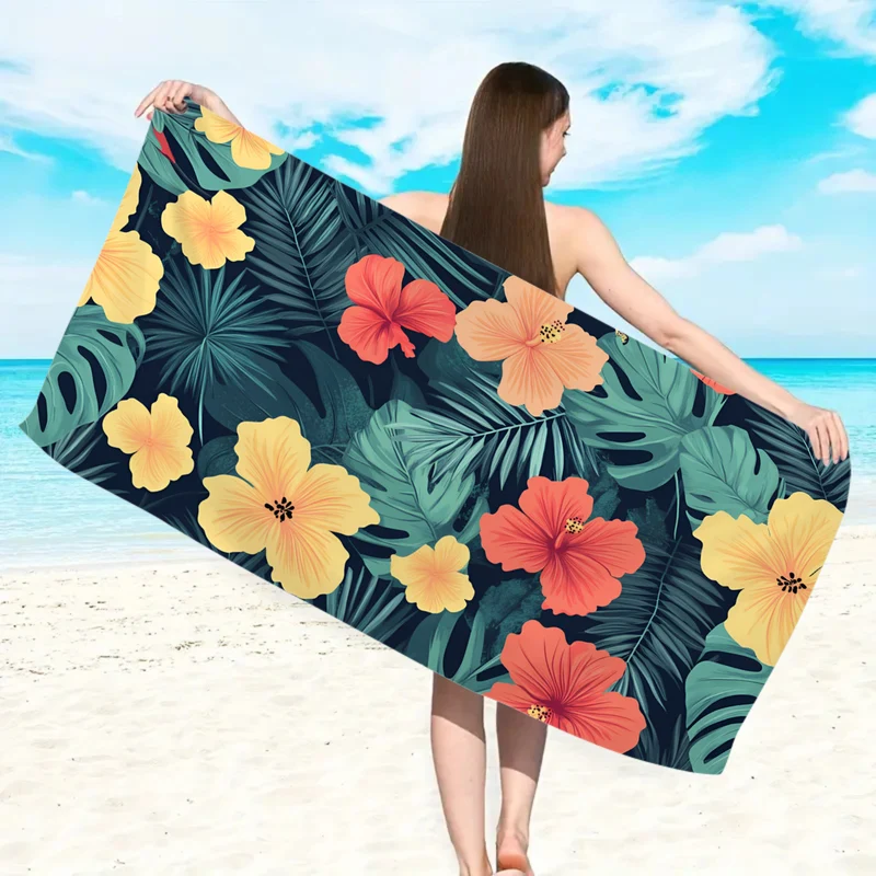 Strandtuch mit buntem Blumenmuster Skanto