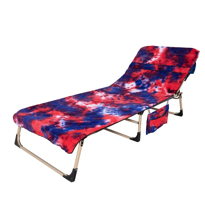 Liegestuhlkissen mit farbenfrohem Tie-Dye-Muster Skanto