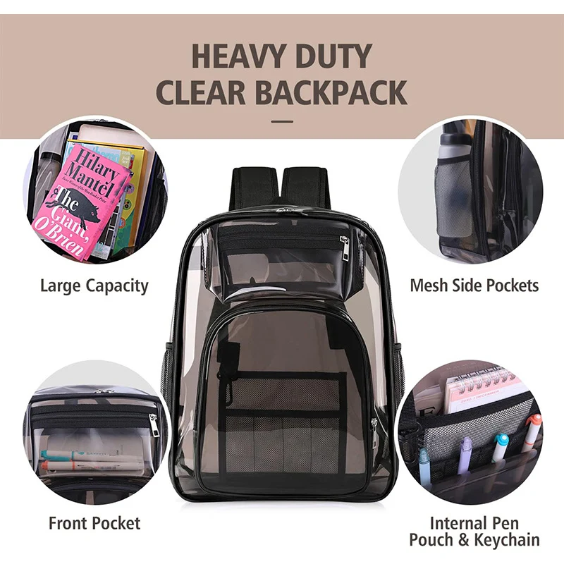 Transparente Schultasche Skanto