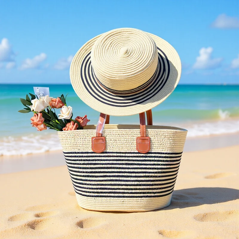 Strandtaschen- und Sonnenhut-Set Skanto